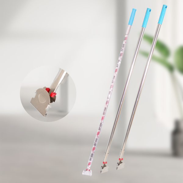 Stainless steel replacement pole for dust push mop