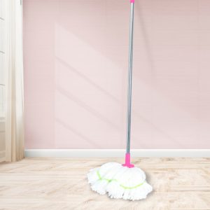 Old-fashioned square-headed microfiber mop
